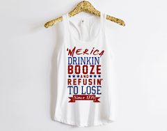 America Drinkin Booze and Refusing to Lose Glitter Shirt