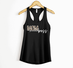 Customizable Mom Boss Leopard Print Shirt