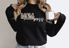 Customizable Mom Boss Leopard Print Shirt