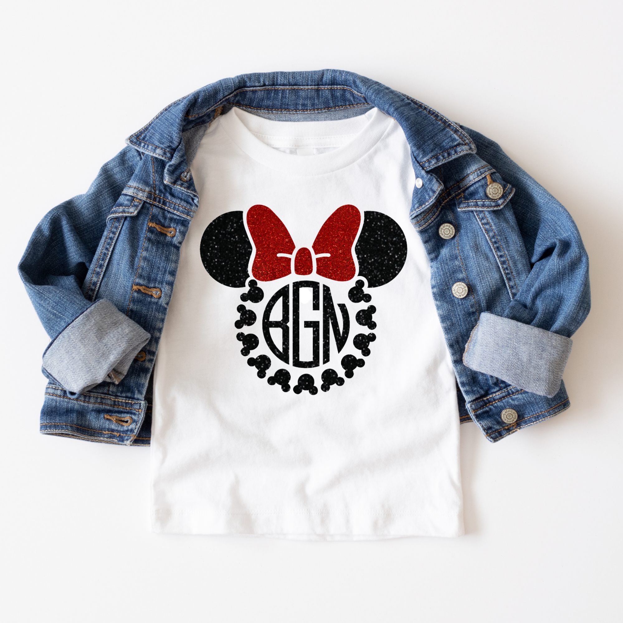 Monogrammed Minnie Glitter Shirt