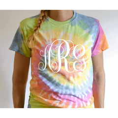 Monogram Tie-dye Shirt / Bachelorette Party Shirts / Sorority Tee / Wedding Party Tee / Monogrammed Kids Tee