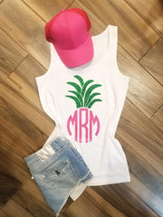 Pineapple Monogram Glitter Shirt