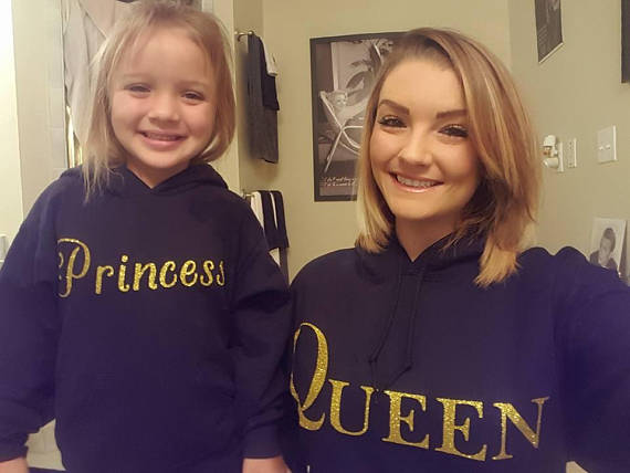 Customizable Queen or King and Prince or Princess Matching Shirt Set