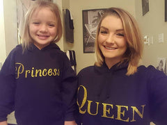 Customizable Queen or King and Prince or Princess Matching Shirt Set