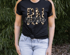 Customizable Registered Nurse Leopard Print Shirt