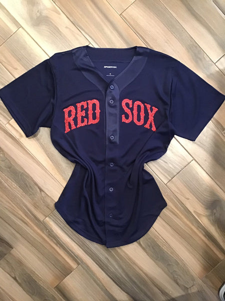 Boston Red Sox Inspired Glitter Shirt or Tank Top: Baseball Fan