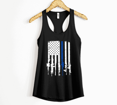 Thin Blue Rifle Flag Shirt