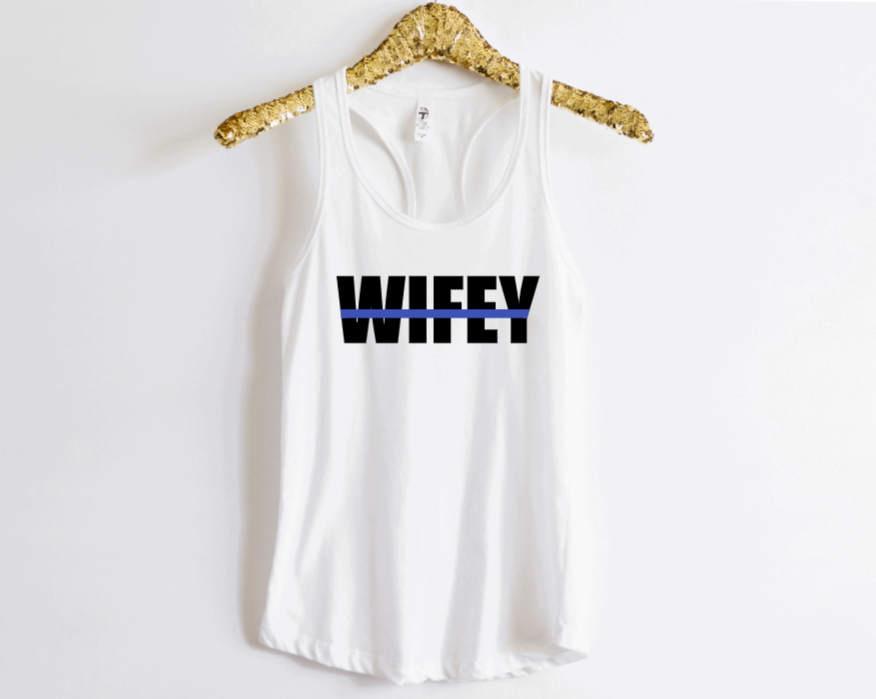 Police Thin Blue Line Wifey Shirt