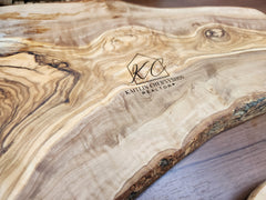 Personalized Large Olive Wood Cutting Boards