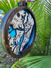 Hilton Head Island Layered 3D Map Ornament