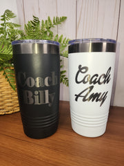 Custom Laser Engraved Matte Black Tumblers