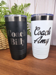 Custom Laser Engraved Matte Black Tumblers