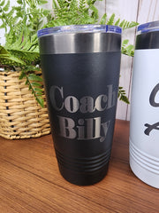 Custom Laser Engraved Matte Black Tumblers