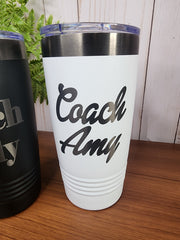 Custom Laser Engraved Matte Black Tumblers