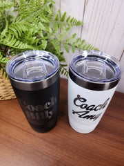 Custom Laser Engraved Matte Black Tumblers