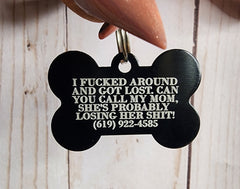 Funny Personalized Pet Collar Tag