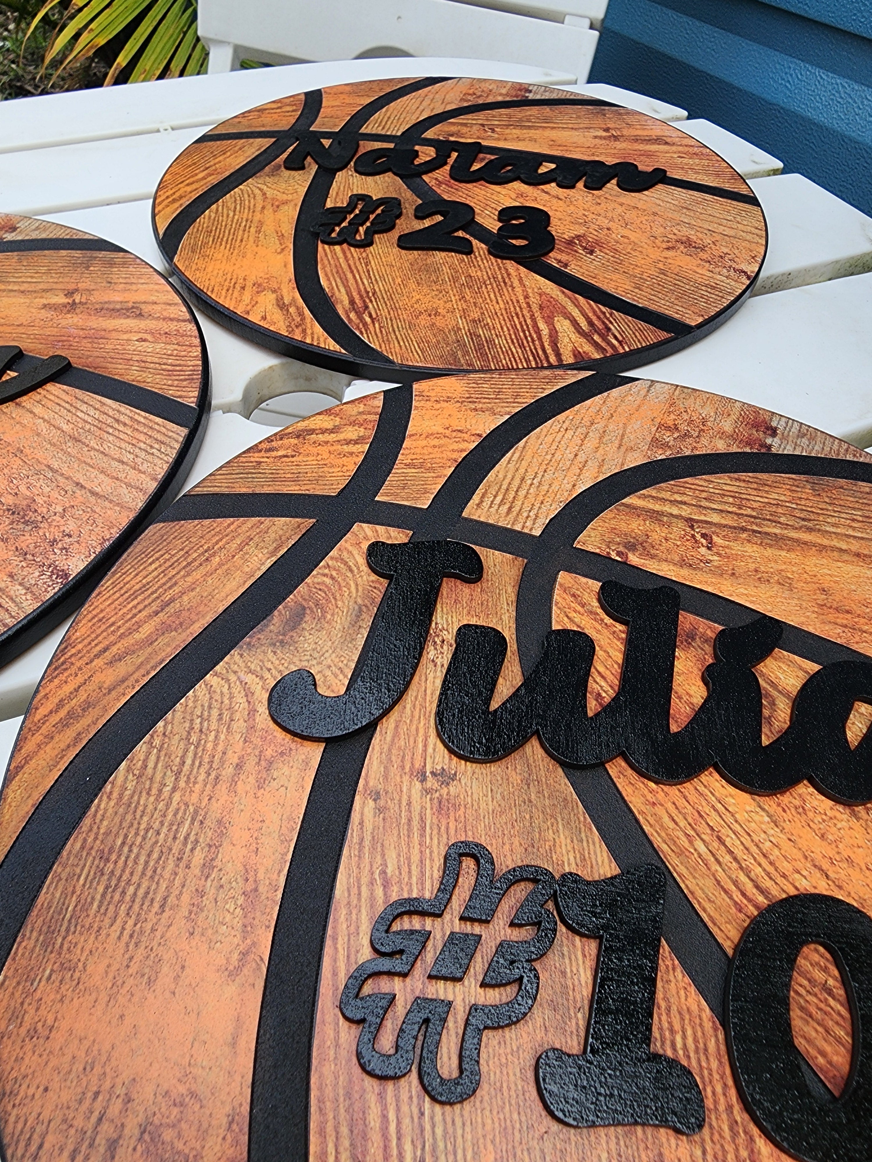 Custom Basketball 3D Wood Wall Sign