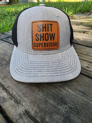 Shit Show Supervisor Leather Patch Hat