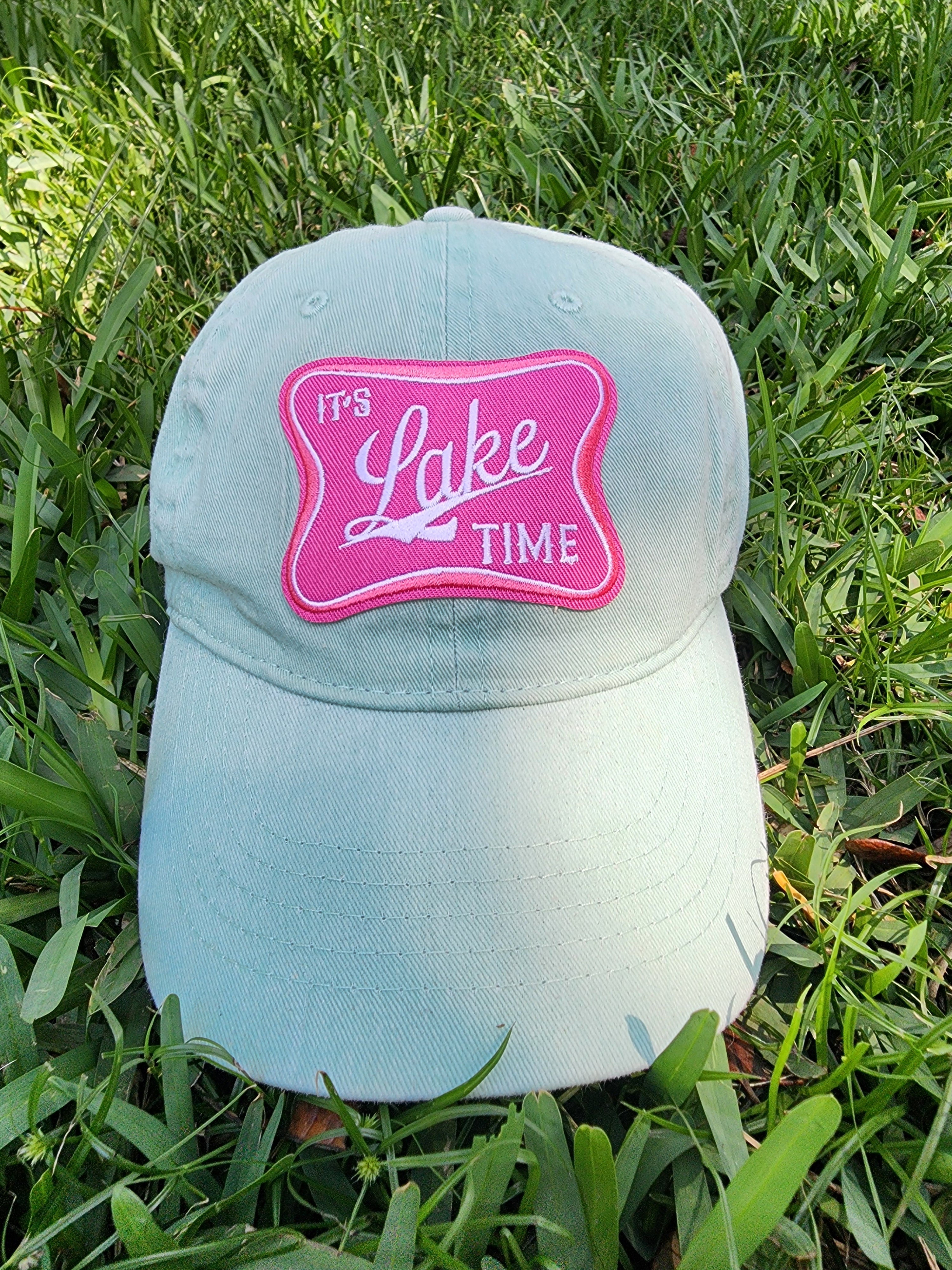 It's Lake Time Brushed Twill Patch Cap