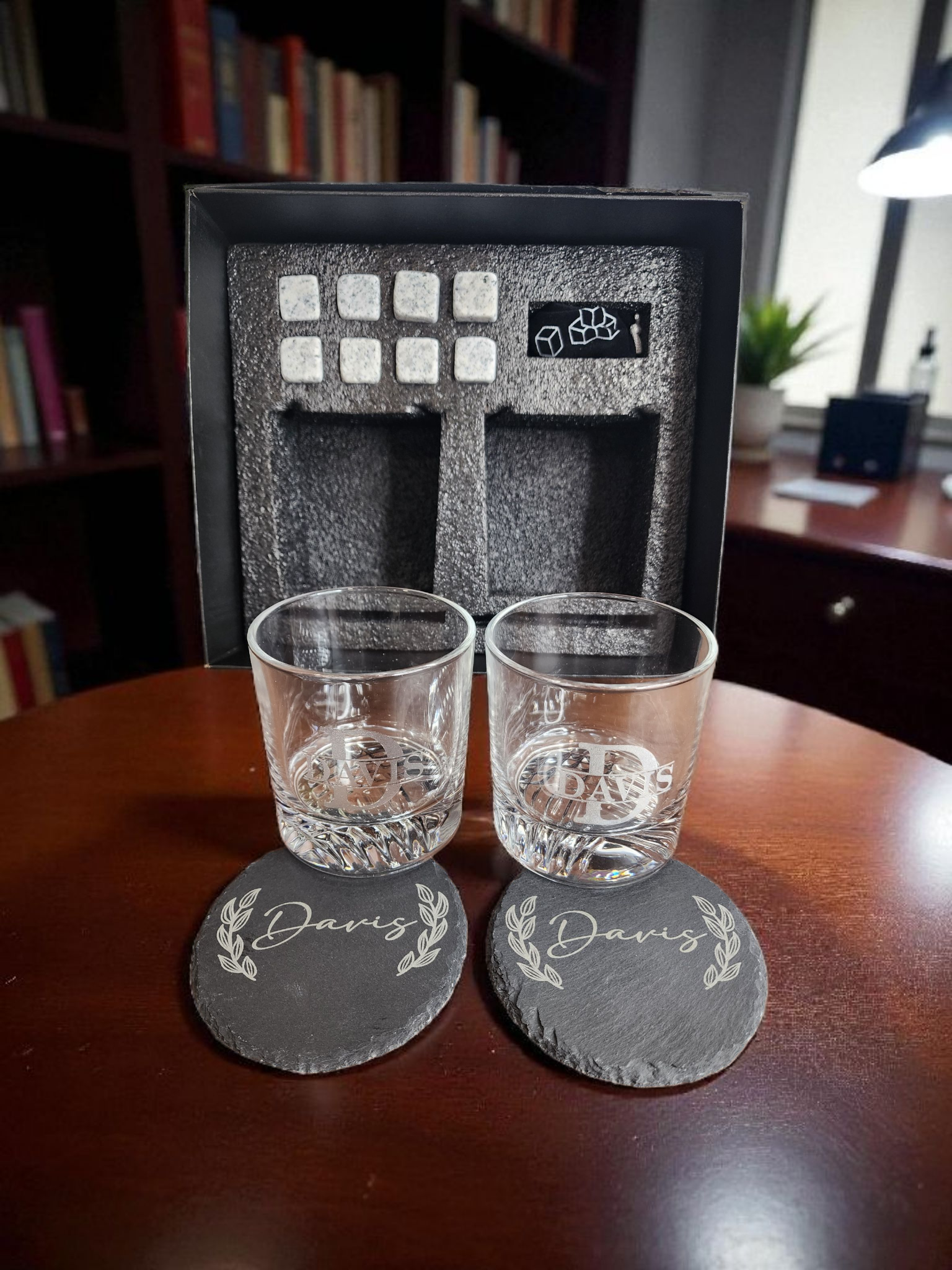 Custom Laser Engraved Whiskey Gift Set