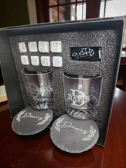 Custom Laser Engraved Whiskey Gift Set