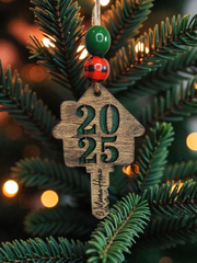 Custom Realtor Key Ornament