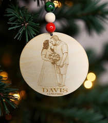 Custom Engraved Photo Ornament