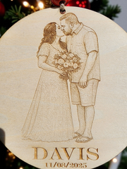 Custom Engraved Photo Ornament
