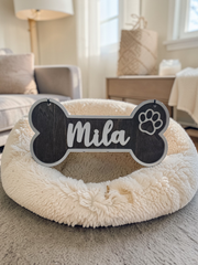 2D Personalized Pet Crate Sign