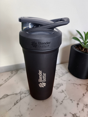 Custom 24 oz Laser Engraved Blender Bottle Shaker Cup with Wire Whisk
