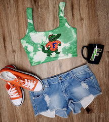 Florida Gators Paint Dyed Cropped Tank