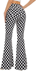 Georgia Glitter Checkered Bell Bottom Jeans