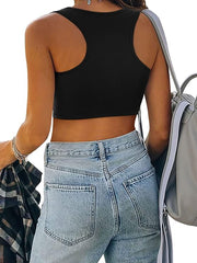 Georgia Rhinestone Fringe Glitter Tank
