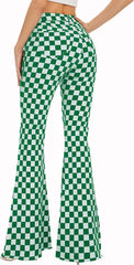 Florida Glitter Checkered Bell Bottom Jeans