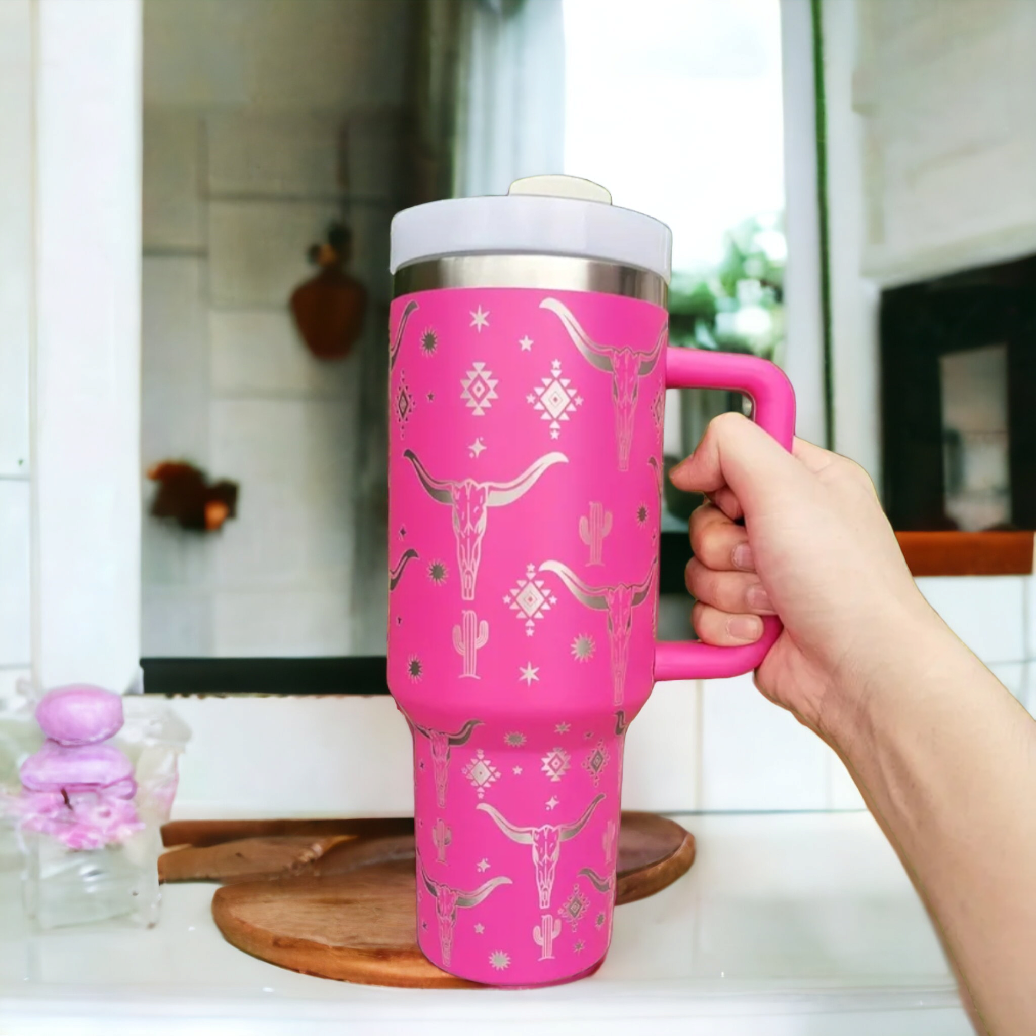 40oz Simply Engraving Tumbler with Handle