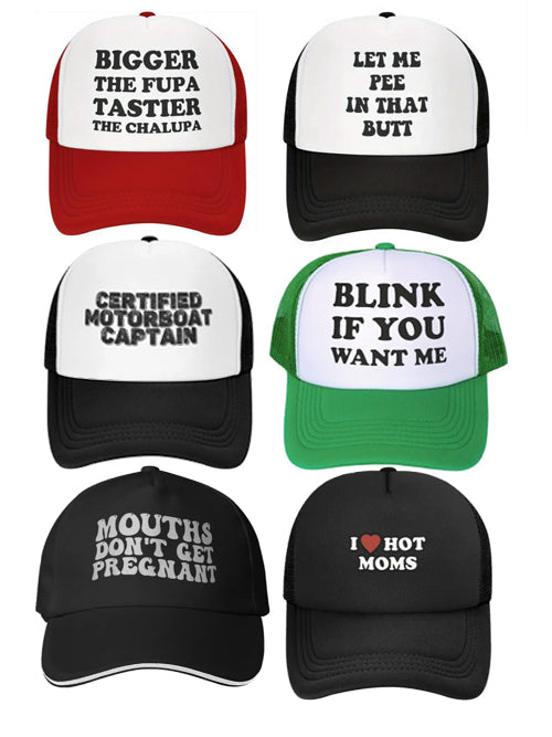 Unhinged Bachelor Party Trucker Hat Roulette Pack