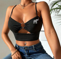 Alabama Houndstooth Ring Linked Crop Top