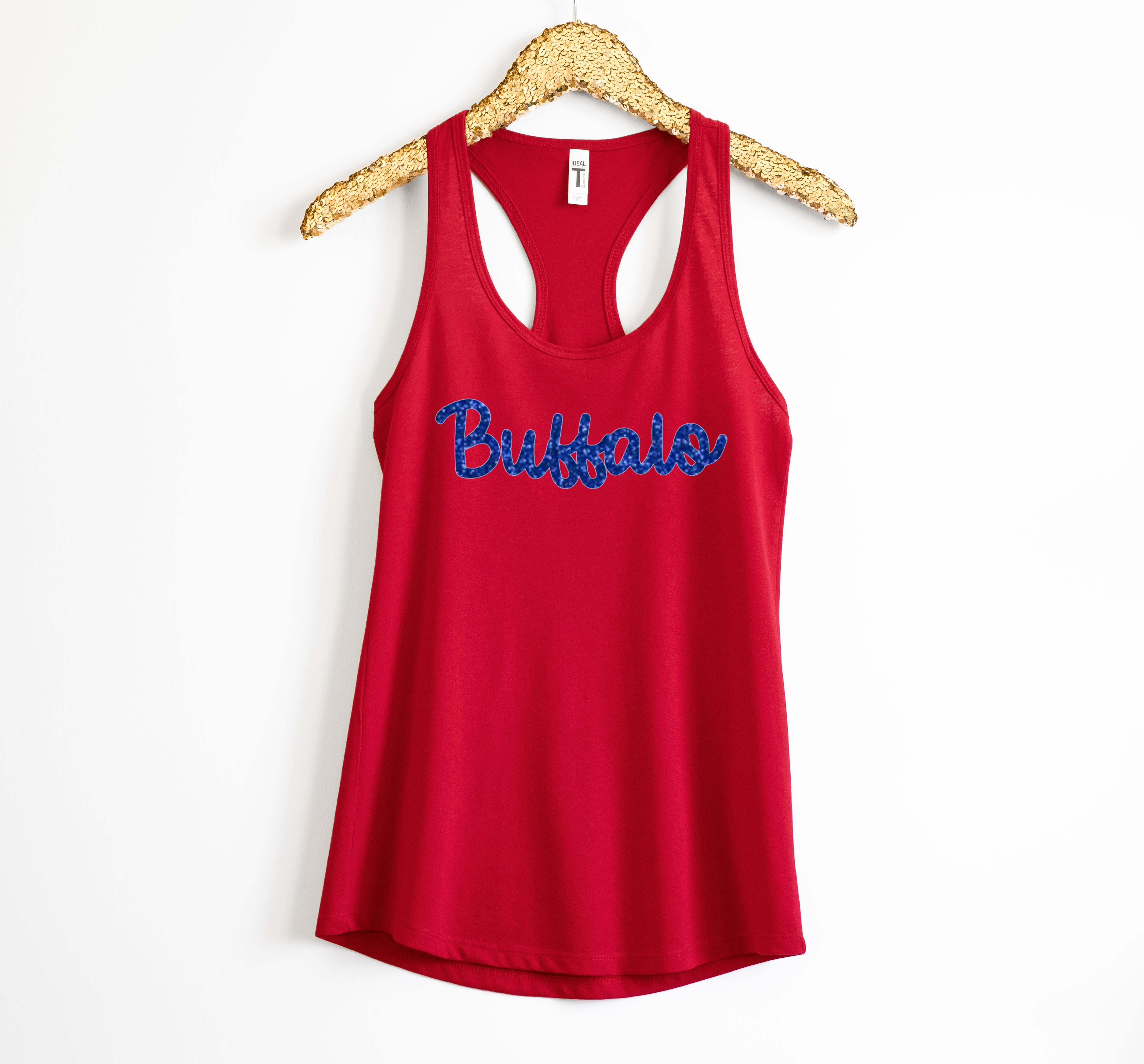 Red Buffalo Glitter Top: Football Fan Gear & Apparel M / Unisex Sweatshirt Red Buffalo Glitter Top: Football Fan Gear & Apparel M / Unisex Sweatshirt