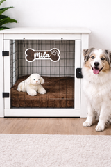 2D Personalized Pet Crate Sign