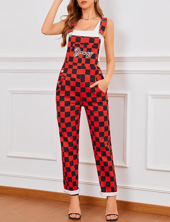Georgia Dawgs Checkered Bib Overalls