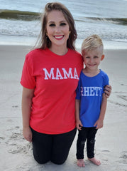 Personalized Embroidered Mama Shirt
