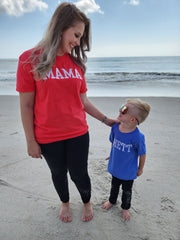 Personalized Embroidered Mama Shirt