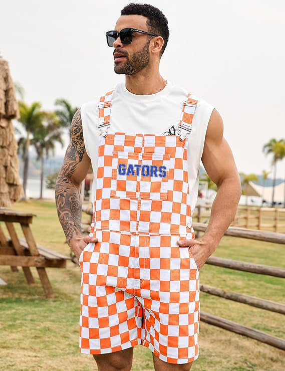 Men's Gators Checkered Overall Shorts