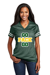 Green Bay Go Pack Go Women's Glitter Jersey