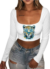 Jaguars Game Day Long Sleeve Crop Top