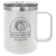 BULK ORDER - 10 oz. Laser Engraved Travel Mugs with Handle