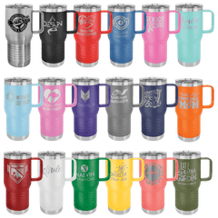 BULK ORDER - 20 oz. Laser Engraved Travel Tumbler with Handle