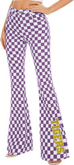 LSU Tigers Glitter Checkered Bell Bottom Jeans