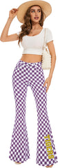 LSU Tigers Glitter Checkered Bell Bottom Jeans