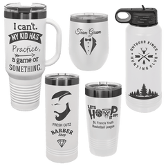 Custom Laser Engraved Matte Black Tumblers